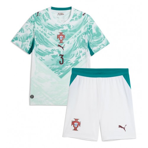 Portugal Ruben Dias #3 Bortaställ Barn VM 2026 Kortärmad (+ Korta byxor)